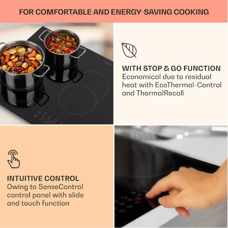 Klarstein Virtuosa 5 Built-in Hob 5 Zones 8500 W Glass Ceramic - Image 4