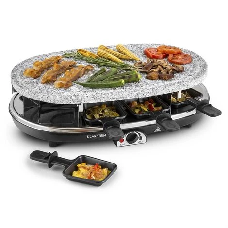 Klarstein All-U-Can-Grill Raclette 4-in-1 Pancakes Crêpes Stone Plate 8 People - Image 2