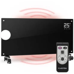 Klarstein Bornholm Convection Heater 2000W LED Display 2 Heating Levels Black