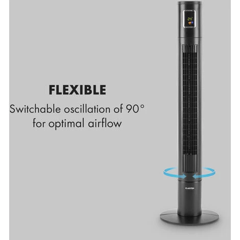 Klarstein Highwind Tower Fan 45W Oscillation Function Timer LED Display - Image 4