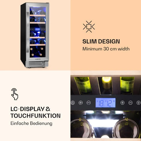 Klarstein Vinovilla 17 Built-In Duo Two-Zone Wine Fridge 53l 17 Bottles 3-Colour Glass Door - Image 5