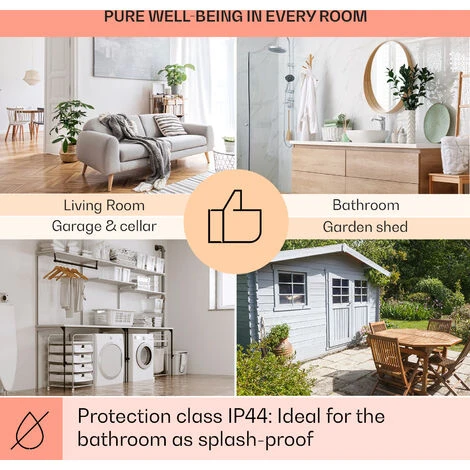 Klarstein Wonderwall Smart Infrared Heating 100x30cm App Control 300W Weekly Timer IP24 - Image 5