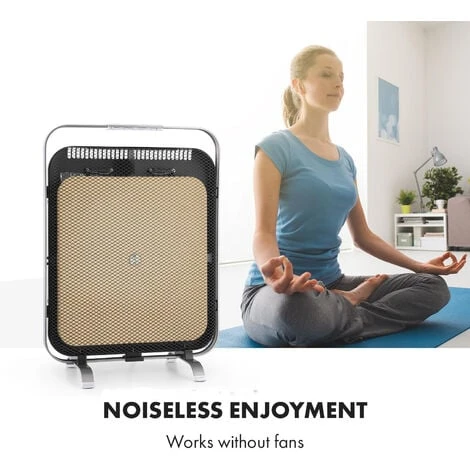 Klarstein HeatPal Marble Blackline Infrared Heater 1300W Marble Aluminium - Image 2