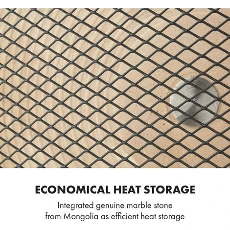 Klarstein HeatPal Marble Blackline Infrared Heater 1300W Marble Aluminium - Image 4