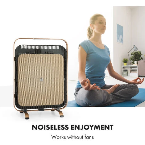 Klarstein HeatPal Marble Blackline, Infrared Heater, 1300W, Marble, Aluminium - Image 2