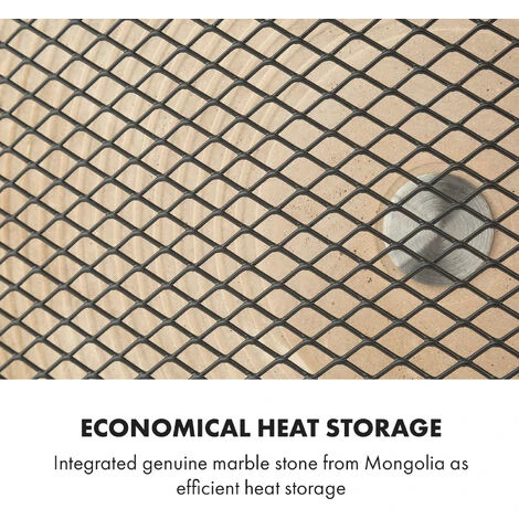 Klarstein HeatPal Marble Blackline, Infrared Heater, 1300W, Marble, Aluminium - Image 4