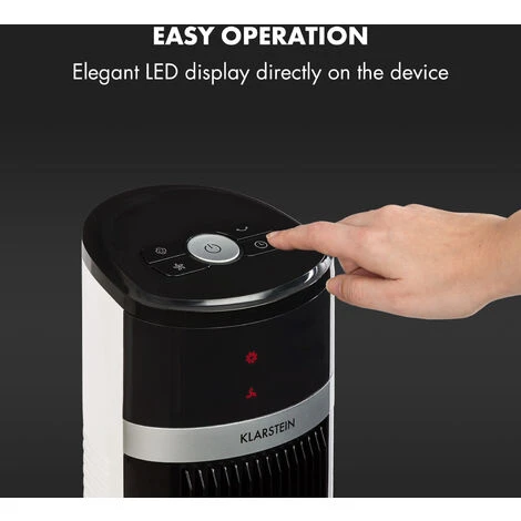 Klarstein IceTower Stand Fan 36 Watts Timer 3 Modes Remote Control White - Image 3