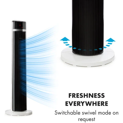 Klarstein IceTower Stand Fan 36 Watts Timer 3 Modes Remote Control White - Image 4