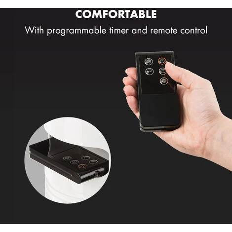 Klarstein IceTower Stand Fan 36 Watts Timer 3 Modes Remote Control White - Image 5