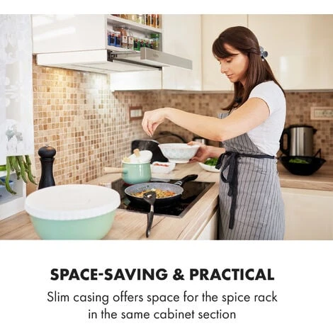 Klarstein Mariana 60 Flat Screen Hood 500 M³ / H Exhaust Air LED White - Image 2