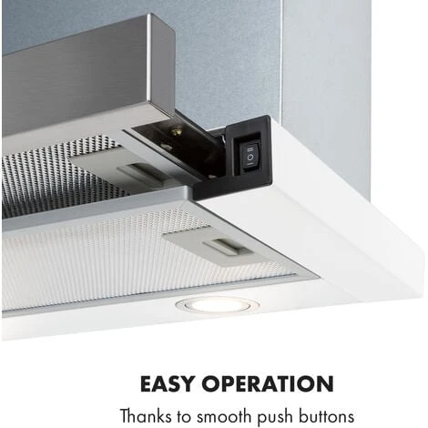 Klarstein Mariana 60 Flat Screen Hood 500 M³ / H Exhaust Air LED White - Image 4