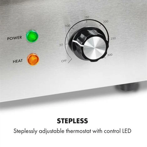 Klarstein Grillmeile 3000GR Pro Electric Grill 3000W 54.5x35cm Smooth / Ribbed - Image 3