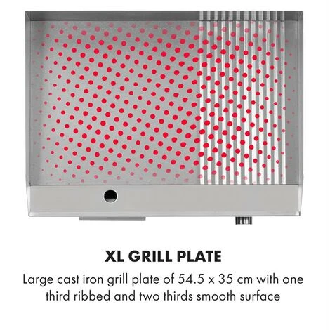 Klarstein Grillmeile 3000GR Pro Electric Grill 3000W 54.5x35cm Smooth / Ribbed - Image 4