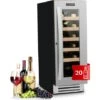 Klarstein Vinovilla Smart Wine Fridge 50l / 20 Bottles Glass Door Stainless Steel