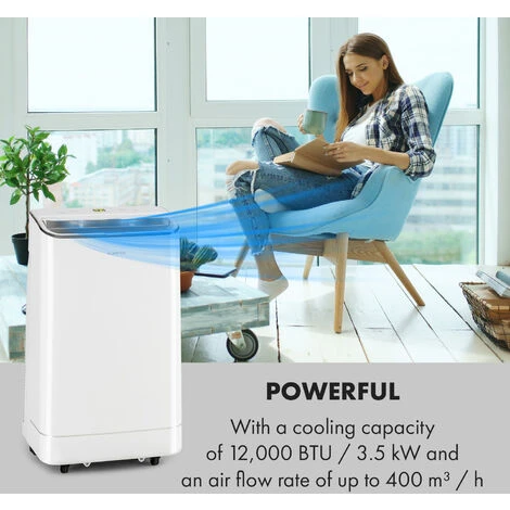 Klarstein Iceblock Air Conditioner 3-in-1 12,000 BTU / 3.5 KW 400 M³ / H Max. White - Image 2