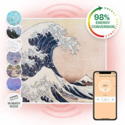 Klarstein Wonderwall Air Art Smart Infrared Heater 60x60cm 350W Waves