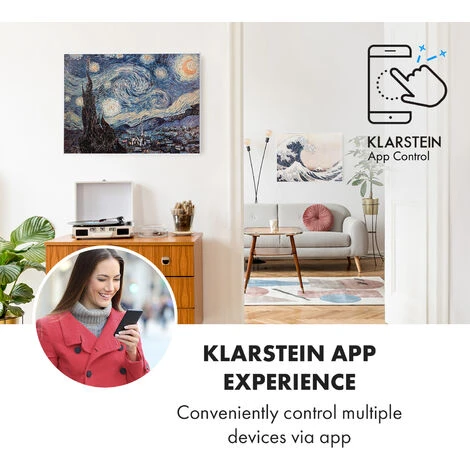 Klarstein Wonderwall Air Art Smart Infrared Heater 80x60cm 500W Starry Night - Image 2