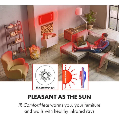 Klarstein Wonderwall Air Art Smart Infrared Heater 80x60cm 500W Starry Night - Image 3