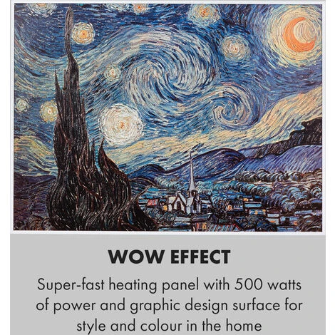 Klarstein Wonderwall Air Art Smart Infrared Heater 80x60cm 500W Starry Night - Image 5