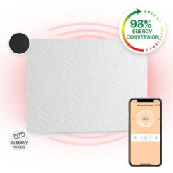 Klarstein Wonderwall Earth, Infrared Heater, 80x60cm, 550W, Wall Mounting, White