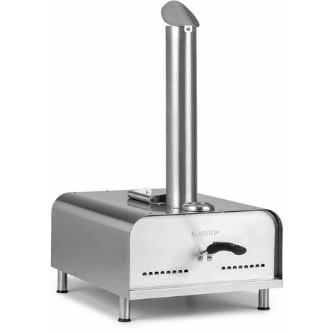Klarstein Diavolo, Pizza Pellet Oven, Includes Pizza Stone, Thermometer, Stainless Steel