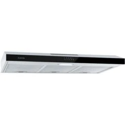 Klarstein Contempo 90, Extractor Hood, 175m³ / H, LED, Stainless Steel, Acrylic, Black