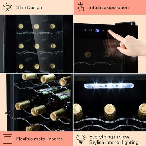 Klarstein Barolo 15 Uno Wine Fridge 48 Ltr 15 Bottles 11-18°C SingleZone - Image 5