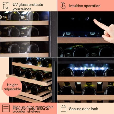 Klarstein Barossa 50 Uno Wine Refrigerator 1 Zone 120 Litres / 50 Bottles Touch Display - Image 5