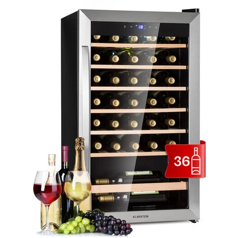 Klarstein Vinamour 32 Uno Wine Fridge 1 Zone 95 L / 36 Bottles 4-18°C Touch