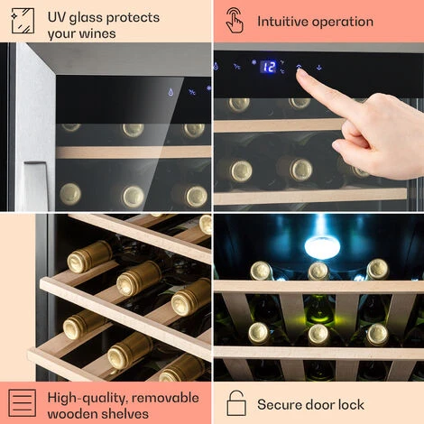 Klarstein Vinamour 32 Uno Wine Fridge 1 Zone 95 L / 36 Bottles 4-18°C Touch - Image 5